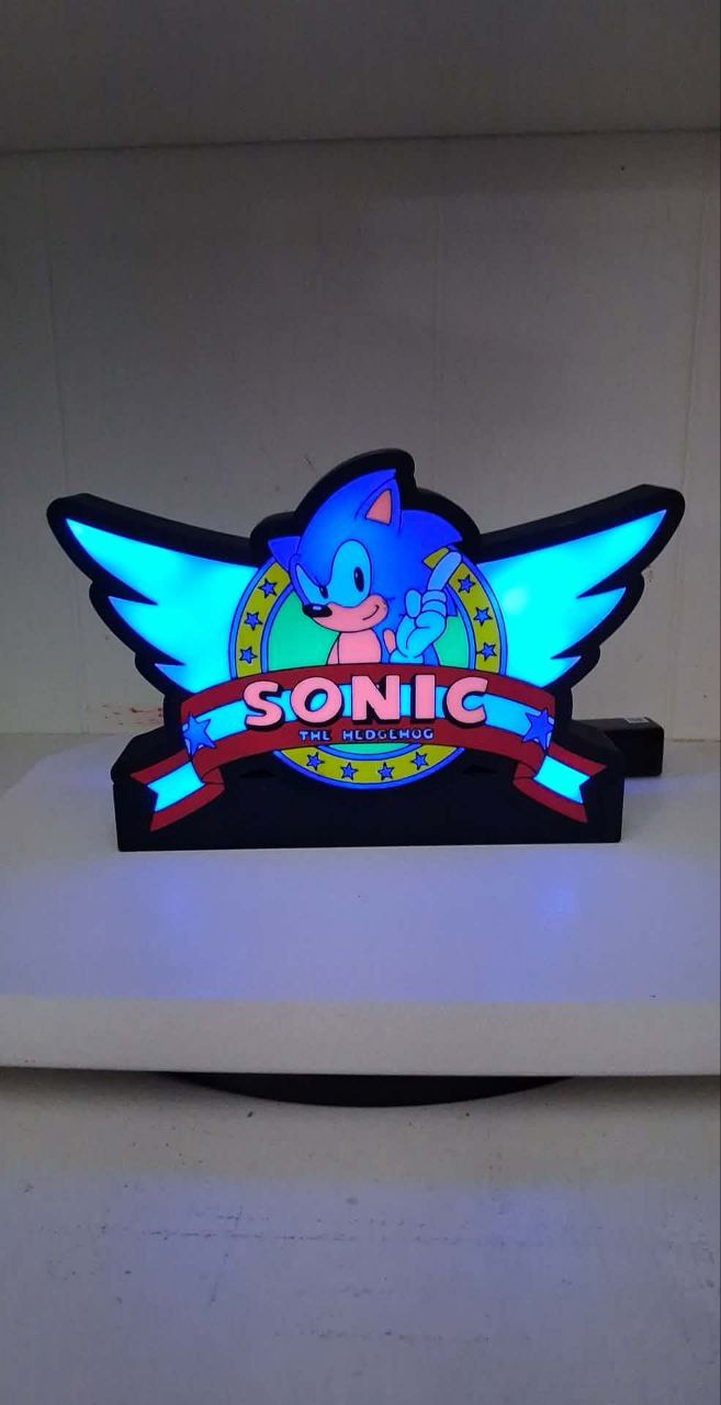 Sonic LED light box – custom 3D printed – Lit Layer Creations
